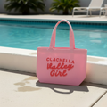 Coachella Valley Mini Valley Heat Red on Pink Tote Bag