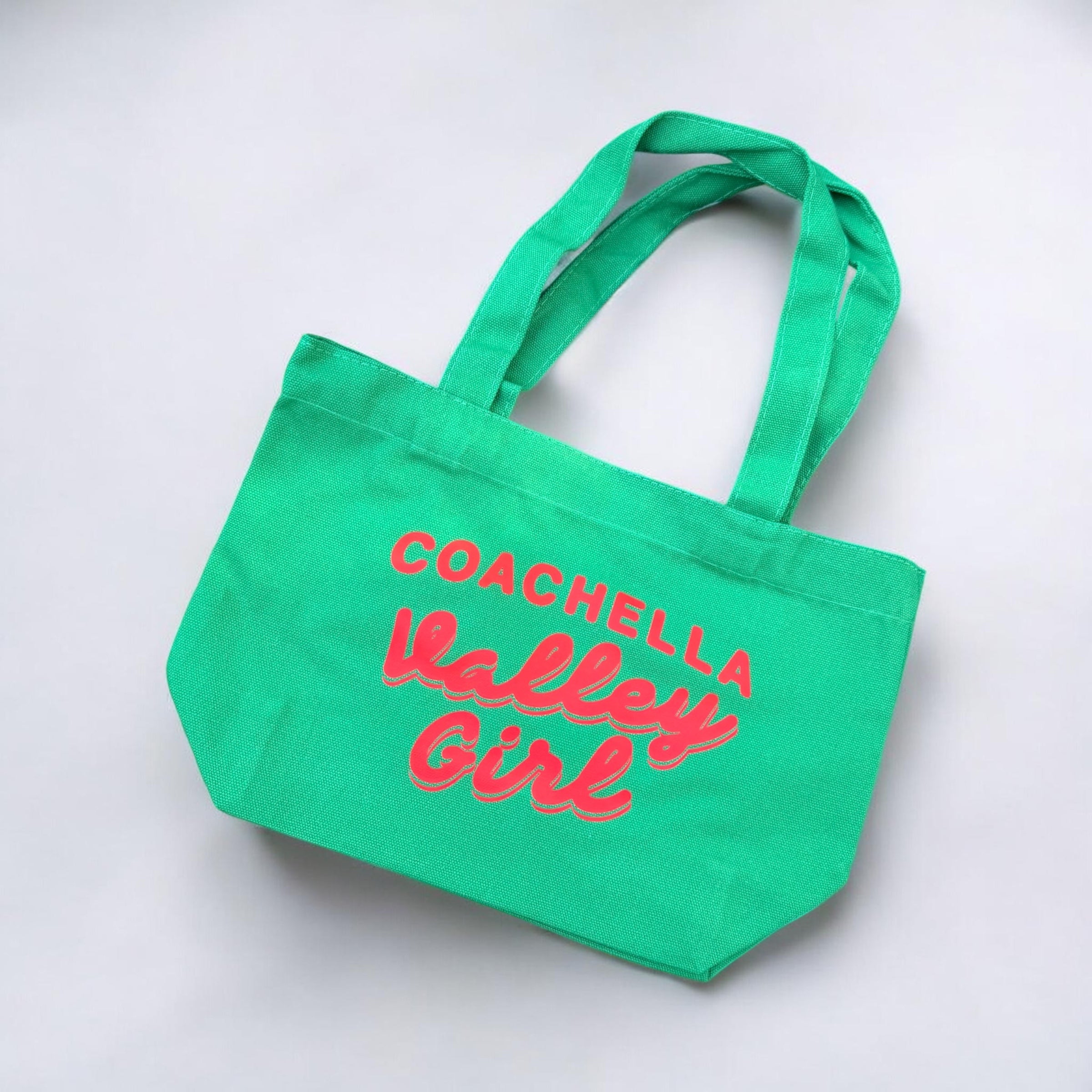 Coachella Valley Mini Valley Heat Red on Green Tote Bag