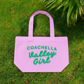 Coachella Valley Mini Green on Pink Tote Bag