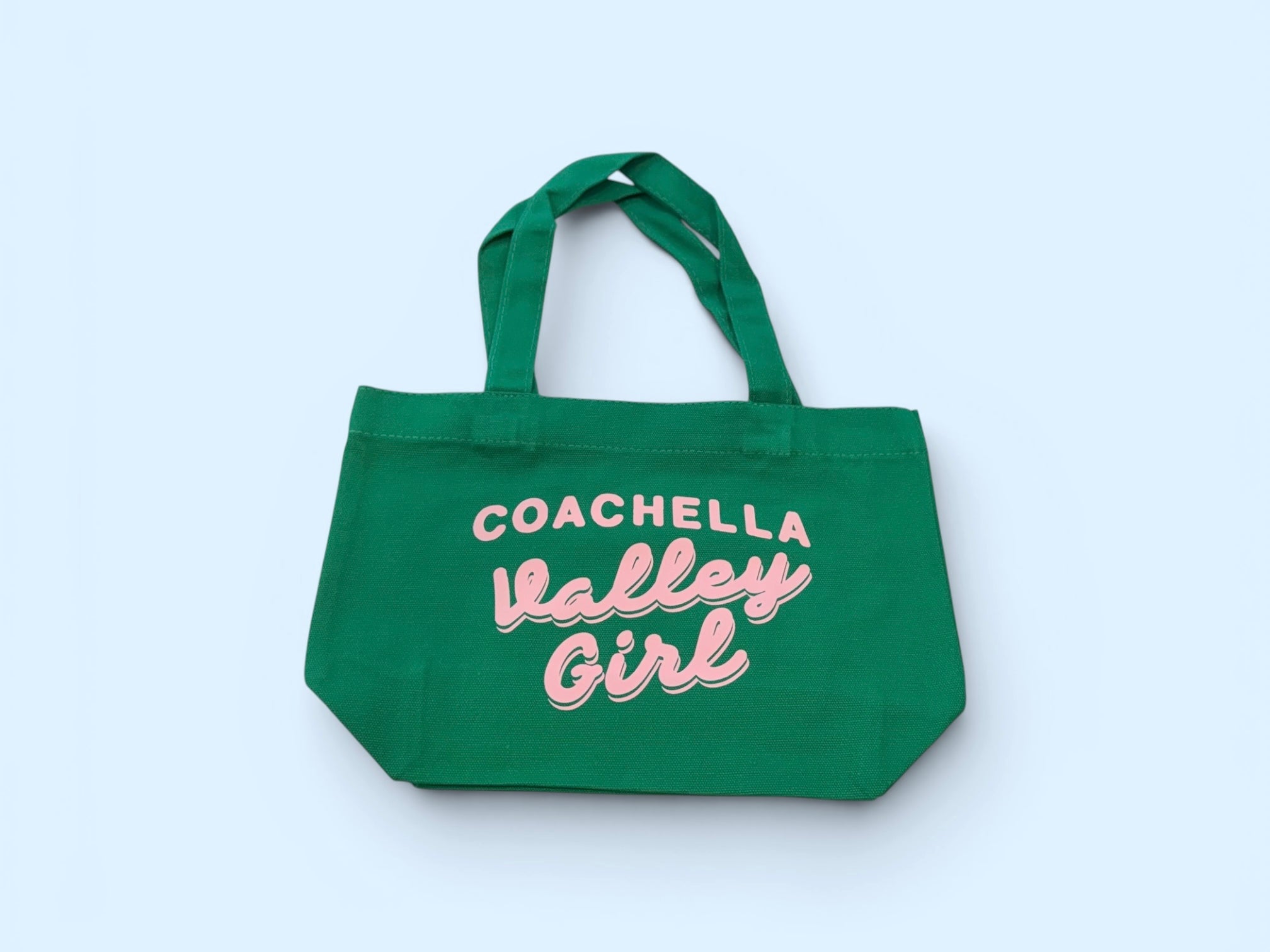 Coachella Valley Mini Pink on Green Tote Bag